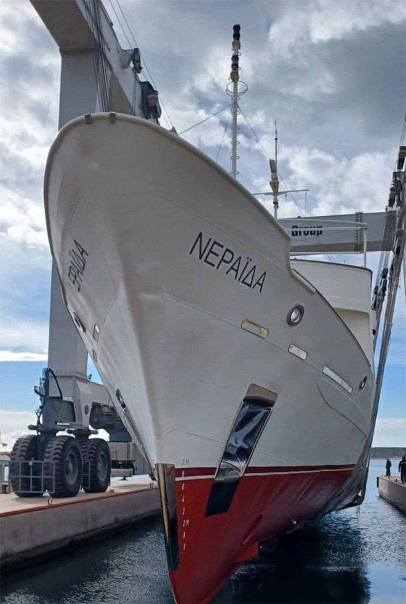 Neraida Floating Museum – Neraida in dry docking
