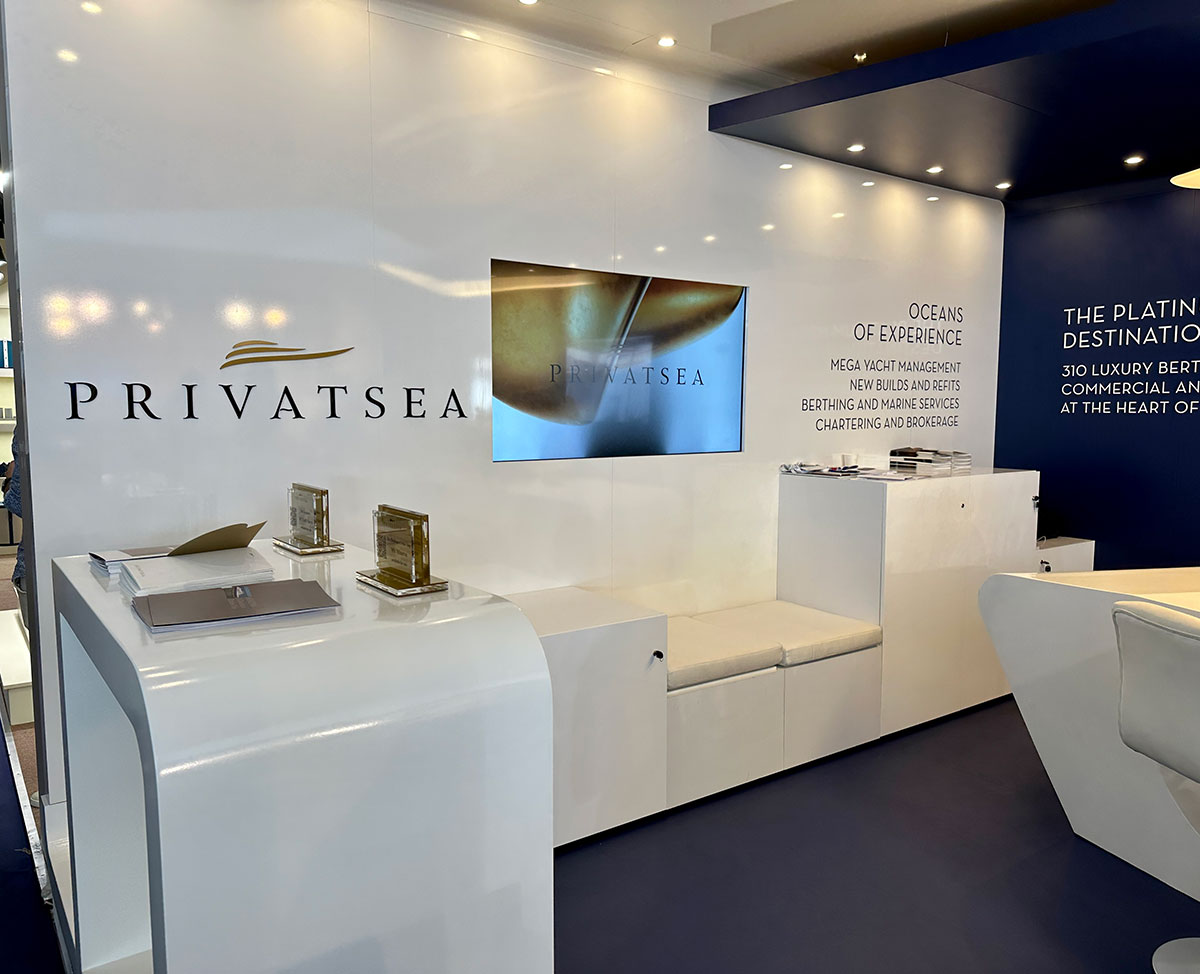 PrivatSea at the Monaco Yacht Show 2023 – the booth