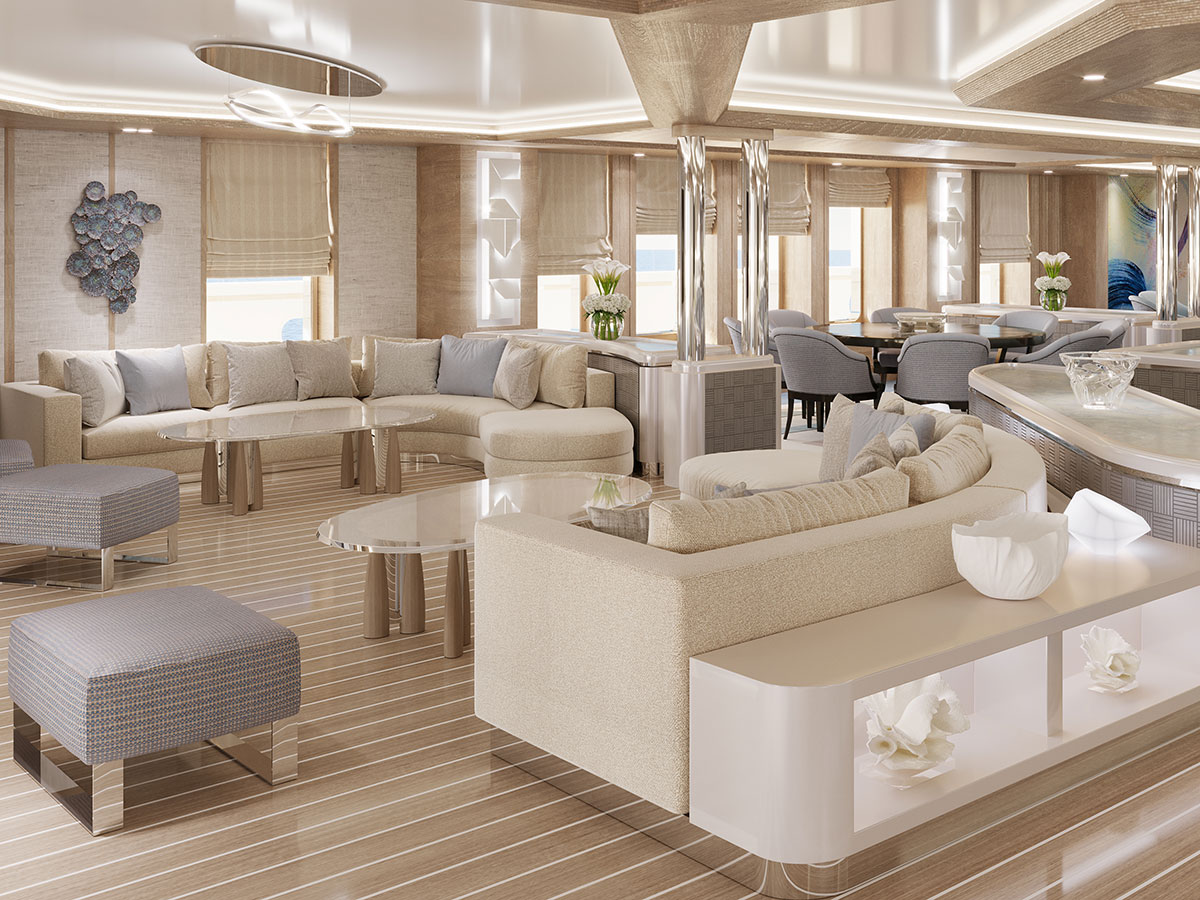 Kyriakos Mourtzouchos Technical Manager PrivatSea – A render of a superyacht interior