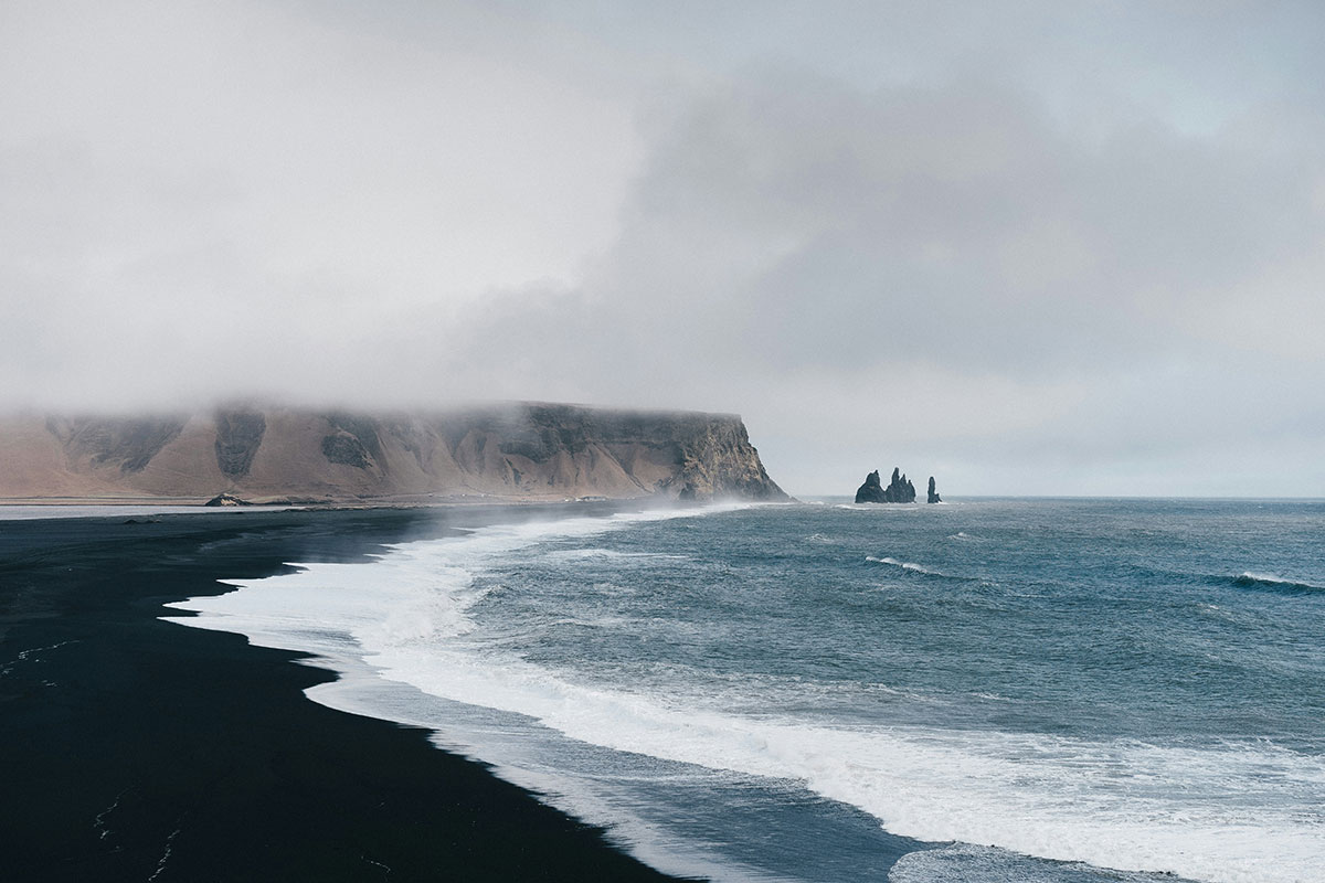 Sea Fishing in Europe - Black sand in iceland